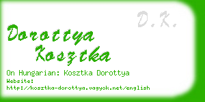 dorottya kosztka business card